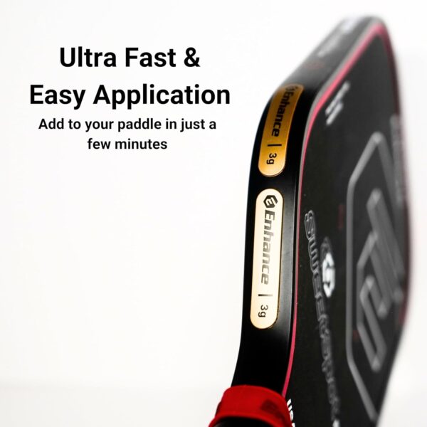 Enhance Pickleball Balance Pods, Tungsten Tape for Pickleball Paddles, Premium Quality Lead Tape Alternative for Pickleball Paddles, Easy Application Pickleball Paddle Weights, Gold