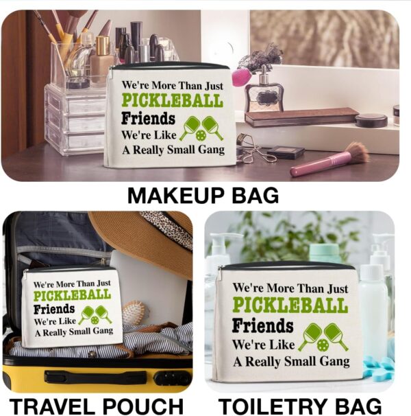 Pickleball Lover Gifts Makeup Bag Pickleball Gifts for Women Pickleball Lovers Cosmetic Bag We're More Than Just Pickleball Friends Zipper Makeup Pouch