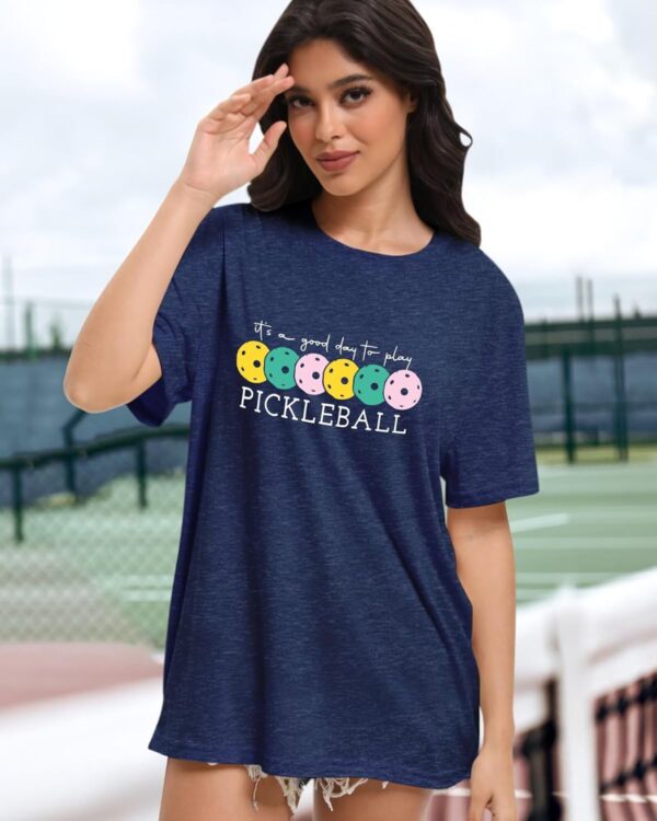 Pickleball Shirt for Women It's a Good Day to Play Pickleball Short Sleeve T-Shirt Tops Pickleball Player Lover Tee