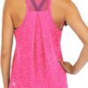 ICTIVE Workout Tops for Women Loose Fit Racerback Mesh Backless Muscle Tank Running Shirts
