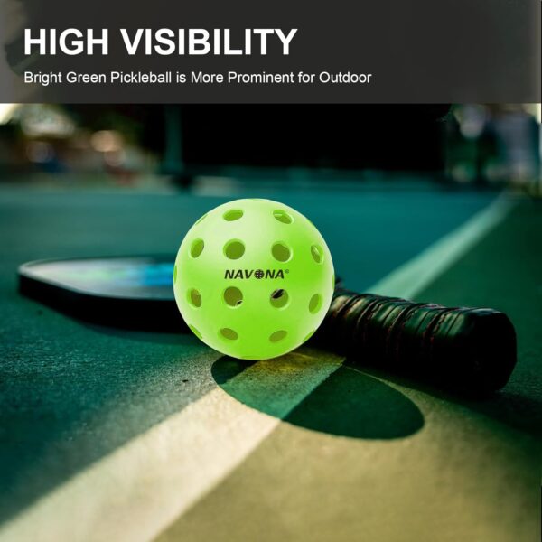 Navona Premium 40-Holes Green Outdoor Pickleball Balls
