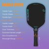 Pickleball Paddle - Carbon Fiber Pickleball Paddle with 16mm Thermoformed Power Core, 3K Raw Carbon Fiber Surface for Superior Spin & Consistency