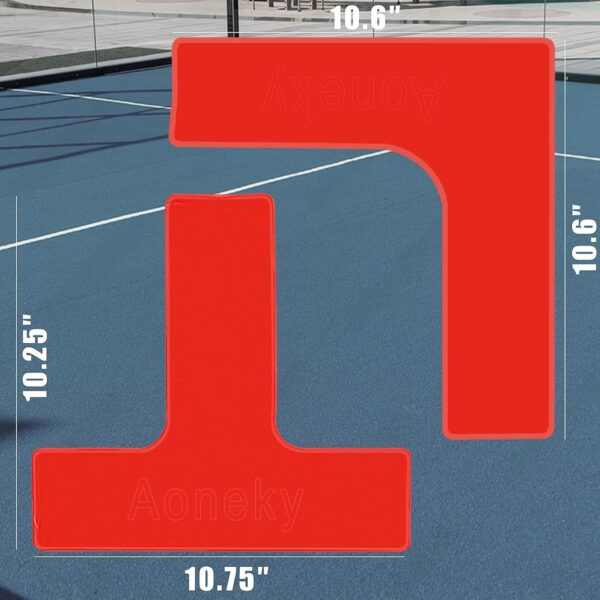 Aoneky Portable Pickleball Court Line Markers Kit - Outdoor Driveway Pickleball Court Boundary Throw Down Markers - Lines Marking Set