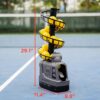 681PBH Pickleball Machine with Auto Swing, 3 Angles & 4 Speeds Adjustable, Portable Pickleball Launcher for Indoors & Outdoors Practice, Powered by Power Bank/Batteries/AC Power, for Beginners