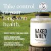 NAKED Whey 2LB 100% Grass Fed Whey Protein Powder - Only 1 Ingredient, Unflavored Whey Protein, Undenatured, Gluten Free, Soy Free, No GMOs, No Preservatives