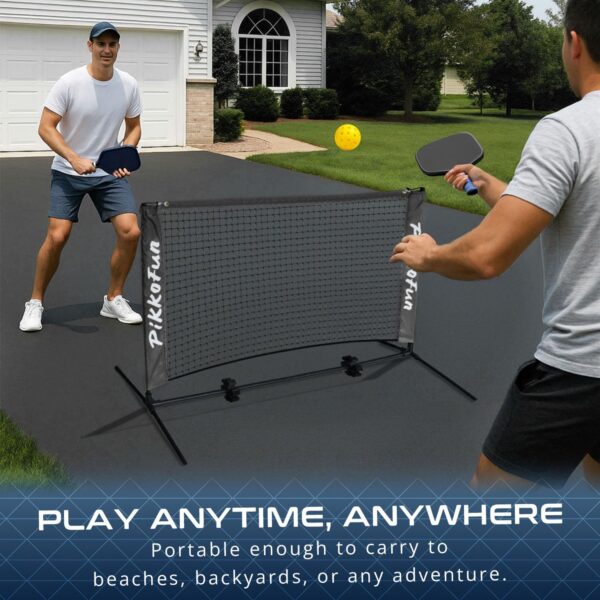 Mini Pickleball Net 5 ft - Pickleball Dink Net for Training for Indoor and Outdoor, Regulation Height 3 ft., Quick Set Up Design, Lightweight and Durable