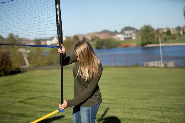 Triumph Sports Multi-Sport Versatile Combo Outdoor Game Net Set Includes Volleyball, Badminton, and Pickleball, Blue (35-7510-2)