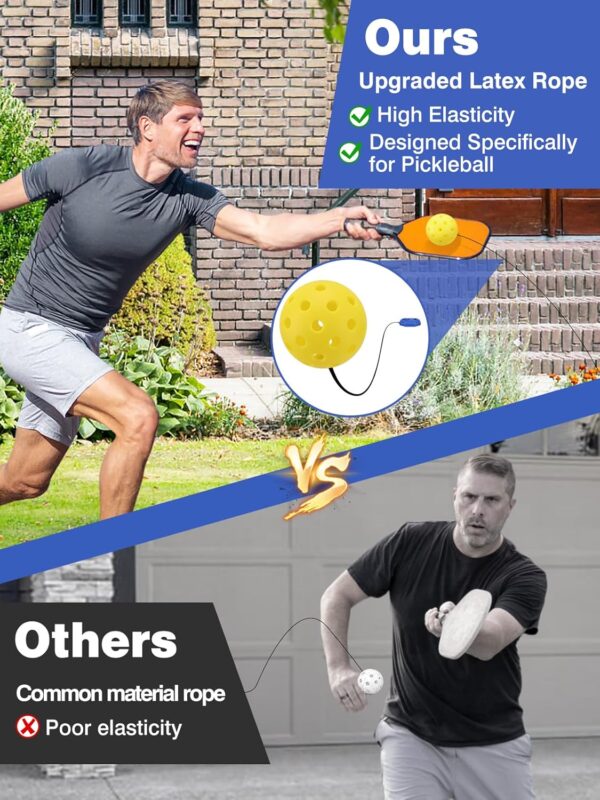 High Elasticity Pickleball Trainer - Double Upgraded Match Buddy Pickleball Rebounder with 164FT Rope & 2 TPR Balls, Durable Outdoor Indoor Training Aid Solo Practice Accessories for Beginner