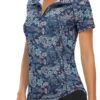 LURANEE Women's Short Sleeve Moisture Wicking Athletic Shirts Quarter Zip Pullover
