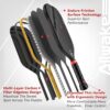 Pickleball Paddles, 3K Raw Carbon Fiber Pickleball Paddle, USAPA Approved, Thermoformed Pickle Ball Rackets for Power & Spin, 16mm Polypropylene Honeycomb Core, Textured Carbon Grit Surface