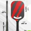 Warping Point Ascent Pickleball Paddles| Carbon Fiber Pickleball Racket with Aero Throat | Textured Grit Surface | Hexa Polymer Core | Designed for Swing Speed and Maneuverability