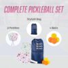 Fiberglass Pickleball Paddles Set of 2 with Polypropylene Honeycomb-Reinforced Core Fiberglass Design Lightweight Pickle Ball Paddle for Beginners Rackets with 4 Balls for Adults and Teenagers
