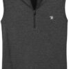 BGOWATU Women's Golf Polo Shirts Sleeveless Zip Up Collarless UPF 50+ Tennis T-Shirt Lightweight Quick Dry