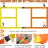 TRINKA Pickleball Court Marking Kit, Temporary Pickleball Court Lines Markers with 2 Tape, Official Size Pickleball Lines Portable Marking Set for Outdoor Indoor Gym Pickleball Tennis (Orange-Yellow)