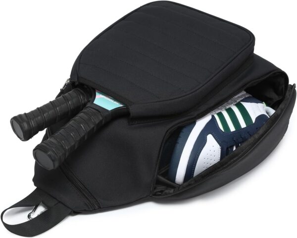 RAINBOW SMILE Sling Bag Crossbody Backpack for Pickleball Paddle Tennis Racketball Travel for Men and Women, with Ice Bag 2PS