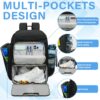 Pickleball Bag for Men and Women, Pickleball Backpack Fits 4 Paddles, Pickleball Equipment Bag with Shoe Compartment