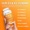 Dr. Berg Vitamin D3 K2 w/MCT Powder - Includes 10,000 IU of Vitamin D3, 100 mcg MK7 Vitamin K2, Purified Bile Salts, Zinc & Magnesium for Ultimate Absorption - K2 D3 Vitamin Supplement - 120 Capsule