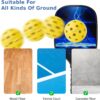 USAPA Approved Outdoor Yellow 40-Hole Pickleballs, 12-Pack in Mesh Bag with High Elasticity