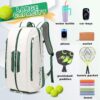 Multi-Use Beach Tennis Bag For Sport Convertible Padel Backpack With Shoe Compartment, Laptop Sleeve,Fence Hook,Ball Sleeve