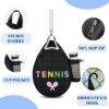 Tennis Bags for Women Girl, Tennis Sling Crossbody Backpack, Water Resistant Tennis Bag for Pickleball, Tennis, Racketball (Black)