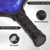 FITPROWIN Pickleball Paddles, Carbon Fiber & Fiberglass Hybrid Face Pickleball Rackets, Lightweight Pickle Ball Paddle with Ribbed Non-Slip Cushion Grip, 4 Balls, Portable Bag