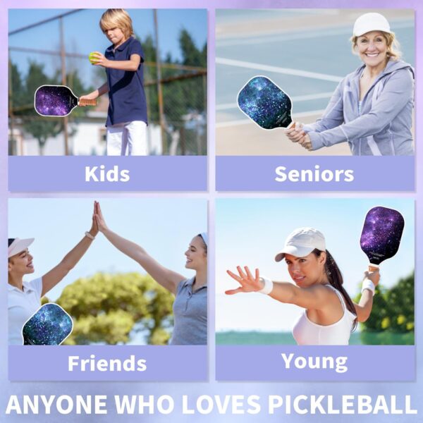 Pickleball Paddles Set of 2 Super Value Set with 2 Pickleball Fiberglass Rackets 4 Balls 2 Pickleball Grip Tapes 2 Sports Towels 1 Pickleball Bag Outdoor Gift for Beginners Family Friends…