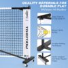 Fostoy Portable Pickleball Net with Wheels, Pickleball Set with 4 Fiberglass Paddles & 6 Pickleballs, Carry Bag, for Backyards Driveways and Garages