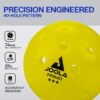 JOOLA Primo Pickleball Balls - Tournament Indoor and Outdoor Pickleball Balls - USAPA Approved - Ideally Weighted and Precision Crafted 40 Hole Design Official Size - Choose 4, 20, 100 Pack