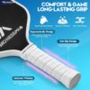 Frosted Fiberglass Pickleball Paddle Set - 4 Paddles, 4 Balls, 4 Covers, 2 Towels, 1 Bag - Lightweight Rackets for All Levels