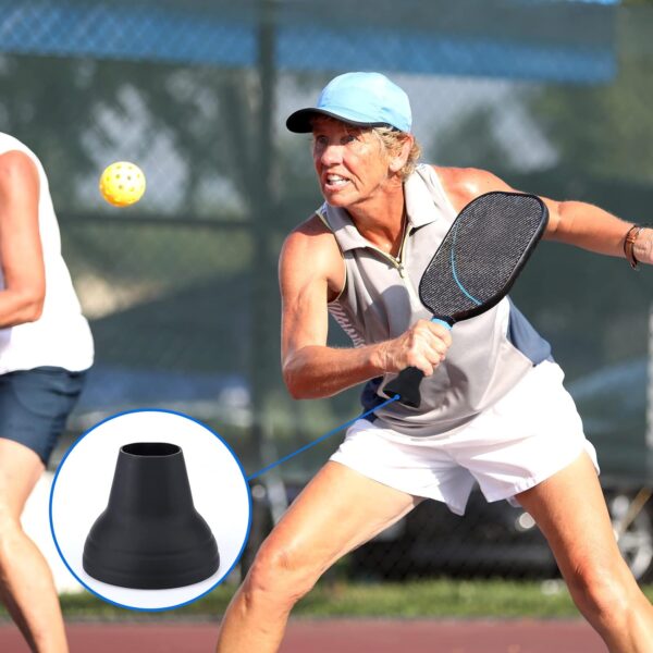 TOBWOLF 2PCS Pickleball Ball Retriever, Silicone Pickleball Picker Upper Pickball Grabber, Universal Pickleball Upper Suction Cup, New Silicone Pickleball Paddle Grip, Anti-Slip Pickleball Hand Grip