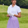 PINSPARK Golf Skorts for Woman High Waisted Athletic Skorts with Pockets Silicone Grippers Tennis Skirts for Pickleball