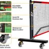 Pickleball Net for Driveway, Portable Pickleball Net System with Regualtion Size 22FT Pickle Ball Net, Outdoor Pickleballs, Carry Bag, Weather Resistant Metal Frame