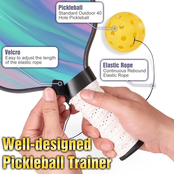 Pickleball Trainer - Continuous Rebound Ultimate Pickleball Drills Enhance Reaction Time & Hand-Eye Coordination - Ideal Gift for All Skill Levels (Paddle Not Included)