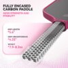 Pickleball Paddle, Raw Carbon Fiber T700 Abrasion-Resistant Surface, 16MM Polypropylene Honeycomb core, USAPA Approved, High Grit,The Pickleball Paddle Designed for Control Spin & Consistency