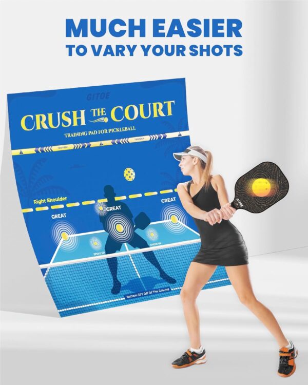 Pickleball Practice Rebounder, Beginner-Friendly Pickleball Training Pad Equipment to Quickly Improve Your Forehands, Dink Shots and Volleys