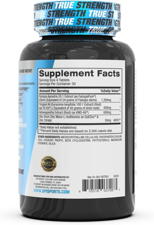 BPI Sports Best Test - Testosterone Booster for Men - Muscle Recovery, Testosterone Support Supplement, Natural Stamina, Energy Increase & Metabolism Support - 30 Servings