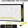 PICKLETECH 4.0 Slim Version 2in1 Portable Outdoor Pickleball Net Game, USAPA Regulation Size 22ft 11ft - Half Court Pickle Ball Net System with Carrying Bag for Driveway