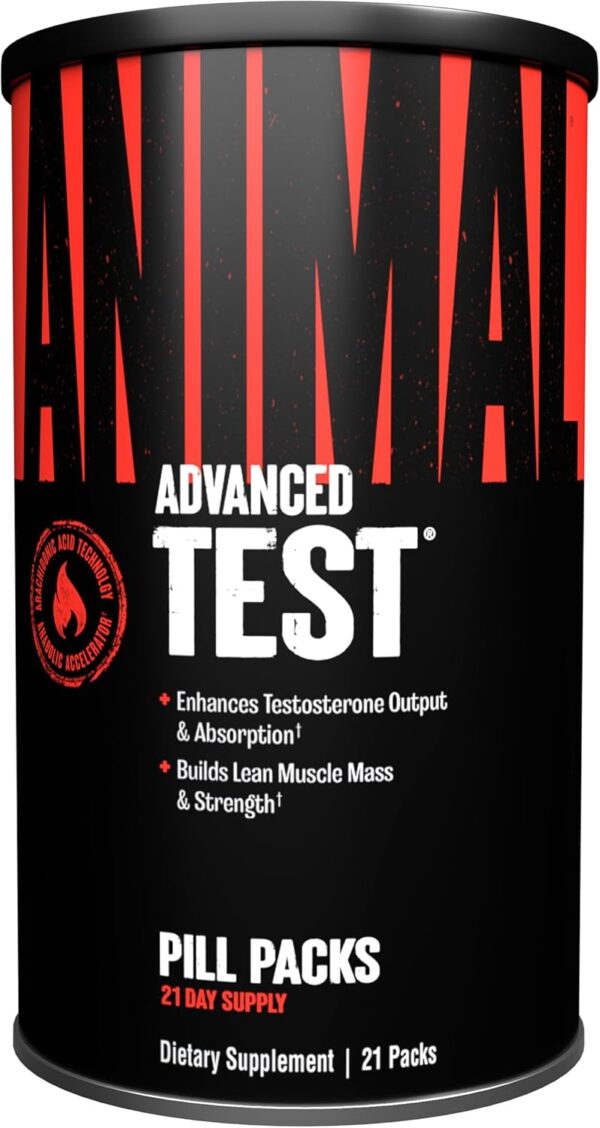 Animal Test Testosterone Booster for Men - Male Enhancing Supplement Libido Booster for Strength Athletes & Bodybuilders to Increase Stamina, Endurance, Muscle Growth, All-in-One Packs – 21 Day Cycle