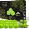 P40 Outdoor Pickleballs Non-Friable & Non-Deformable 2024 USAPA Durability Indoor Pickleballs, Leisure Sports Beginners Club Neon Green 3/12/36 Pack