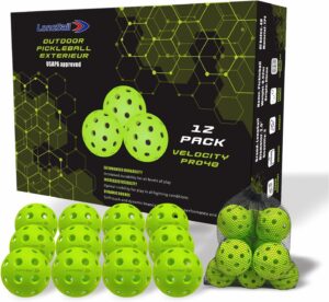 P40 Outdoor Pickleballs Non-Friable & Non-Deformable 2024 USAPA Durability Indoor Pickleballs, Leisure Sports Beginners Club Neon Green 3/12/36 Pack