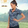 LURANEE Women's Short Sleeve Moisture Wicking Athletic Shirts Quarter Zip Pullover