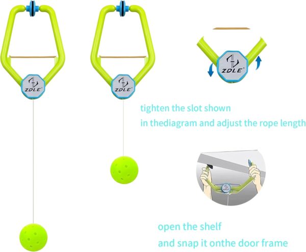 Zdle- Pickleball Trainer, Pickleball Rebounder for Pickleball Training and Practice Sessions- Perfect Pickleball Practice Equipment for Solo Training - Pickleball Game and Gift for All Ages