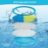 Kids Toys - Outdoor Games, Beach Toys, Toss and Ball Set with 4 Paddles and 3 Balls, Perfect Beach Games Sets Playground Sets for Backyards Easter Gifts for Kids/Adults/Family (Blue+Light Yellow)