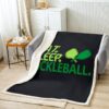 Pickleball Sherpa Throw Blanket Twin 60"x80" Kids Pickleball Gifts Fleece Throw Blanket for Gifts for Pickleball Lovers Boys Girls Teens Fuzzy Plush Blanket Pickleball Accessories Flannal Blanket