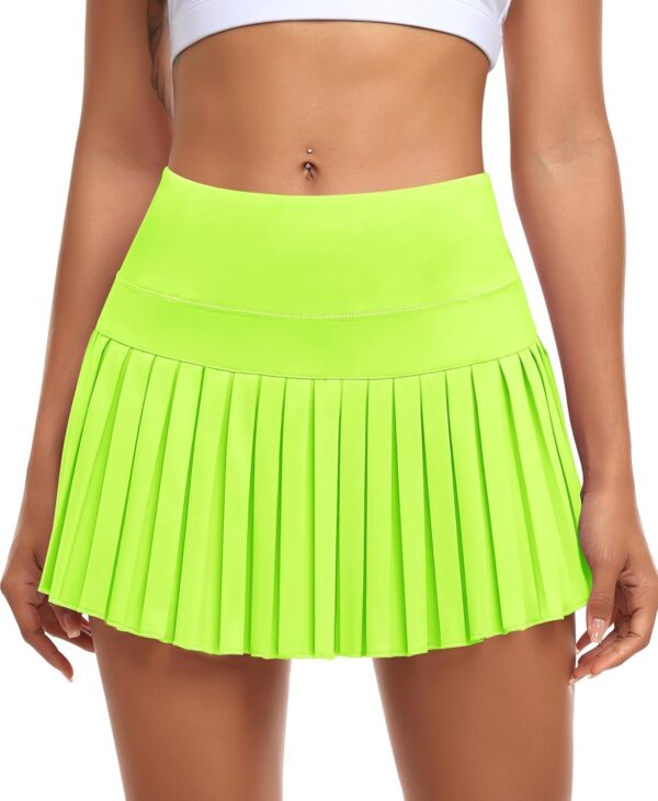 JoyGirl Womens Pleated Tennis Skirt with Shorts High Waisted Golf Skort Mini Skirt Workout Skirt Athletic Skorts with Pockets
