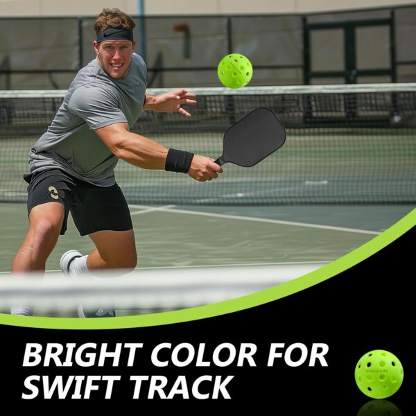 Pickleball Balls, 6 Pack & 12 Pack | 40 Holes, High Visibility & Bounce, Durable for All Paddles & Skill Levels (Neon Green, Orange)