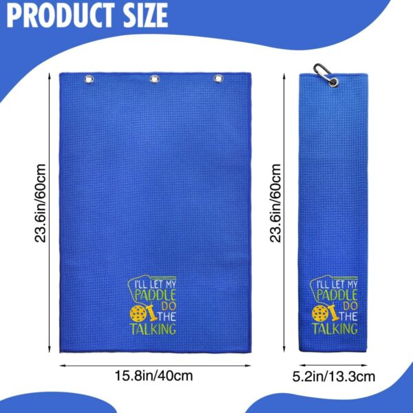 Hafhue I'll Let My Paddle Do The Talking Embroidered Towel, Pickleball Player Gift, Pickleball Gifts for Men Women, Birthday Gift for Pickleball Fan, Retirement Gifts for Pickleball Lovers