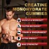 Creatine for Men & Women Creatine Monohydrate Gummies, Creatine Monohydrate per Serving with Taurine & Vitamin B12, Pre-Workout for Max Strength, Energy & Endurance - 2 Pack