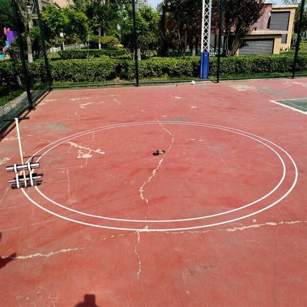 Floor tape applicator, court line tape machine Pickleball court concrete marking set, sports field marking machine, basketball court concrete, asphalt, road warning line set (with circle drawing set)
