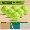 Indoor Pickleball Balls 6 Pack | 12 Pack, 26 Holes Pickleballs, High Bounce & True Flight, Well Balanced Pickle Balls for All Style Pickleball Paddles & All Skill Levels (Neon Green, Orange)